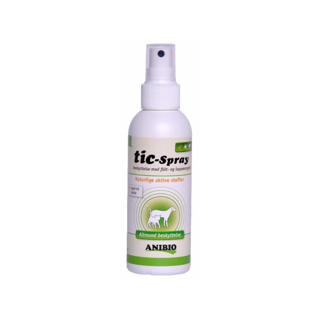 Se AniBio Tic-spray 150ml mod flåter | Til katte & hunde hos Pet Guide